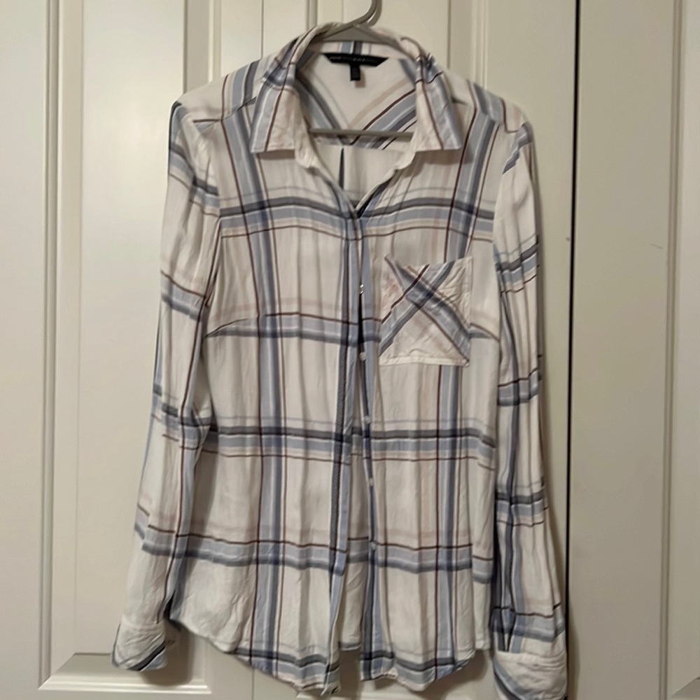 Plaid long sleeve shirt WHBM